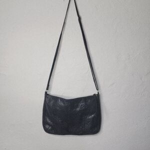Day‎ & Mood Black Embossed  Leather Crossbody